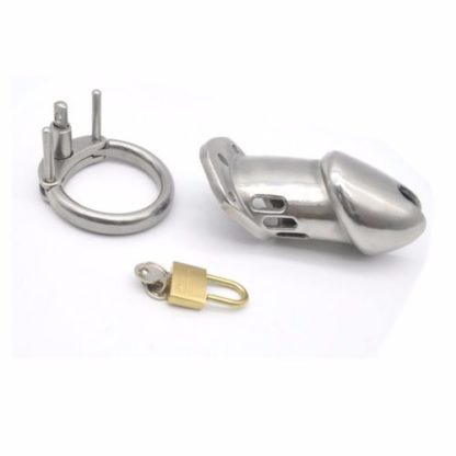 Long Stainless Steel Male Chastity Device Locking Tube Cage - Image 6