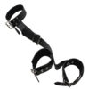 Faux Leather 'Buckle' Neck Collar To Hand Restraint Wrist Cuffs - Image 2